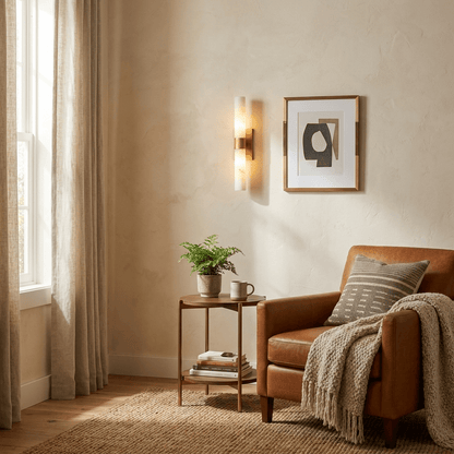 Elaris Alabaster Tube Wall Sconce