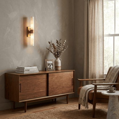 Elaris Alabaster Tube Wall Sconce