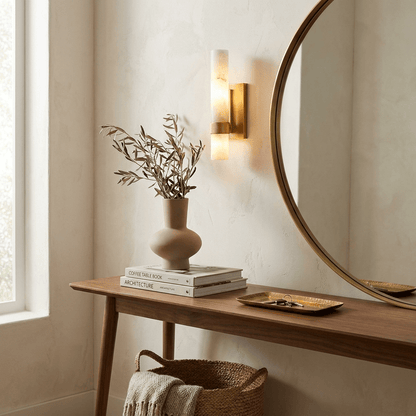 Elaris Alabaster Tube Wall Sconce
