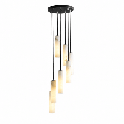 Elongated Alabaster Cluster Pendant Lamp