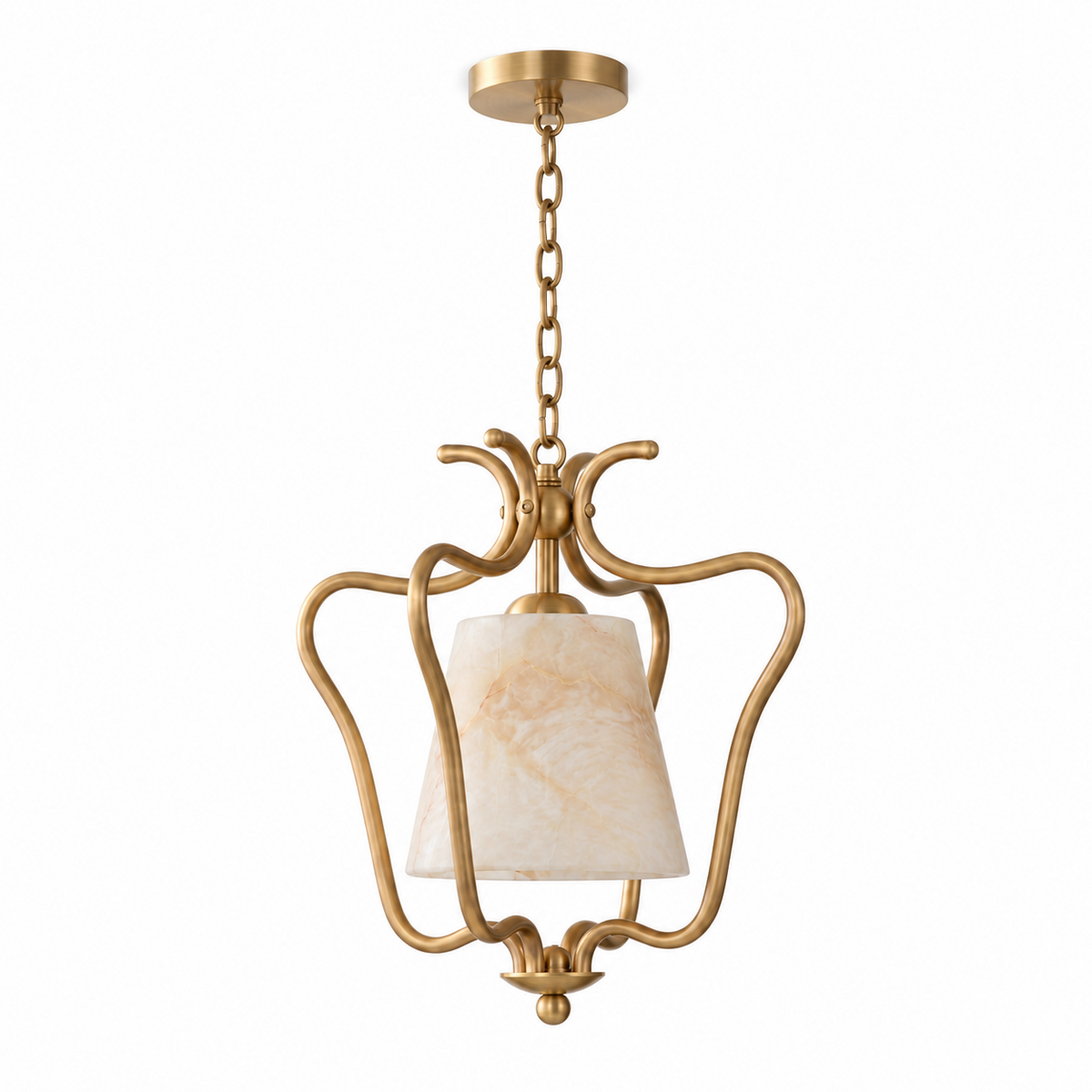 Filigree Alabaster Lantern Pendant Lamp