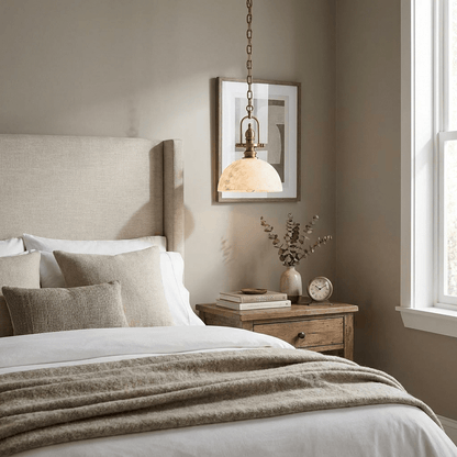 Foundry Alabaster Dome Pendant Lamp