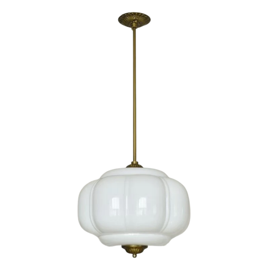 Eloise milk glass pendant light collection