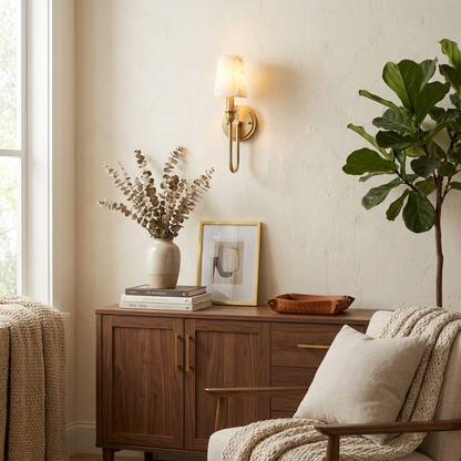 Harp Alabaster Wall Sconce