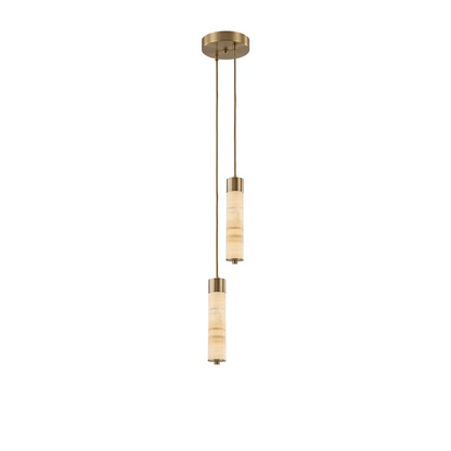 Helix Alabaster Column Chandelier