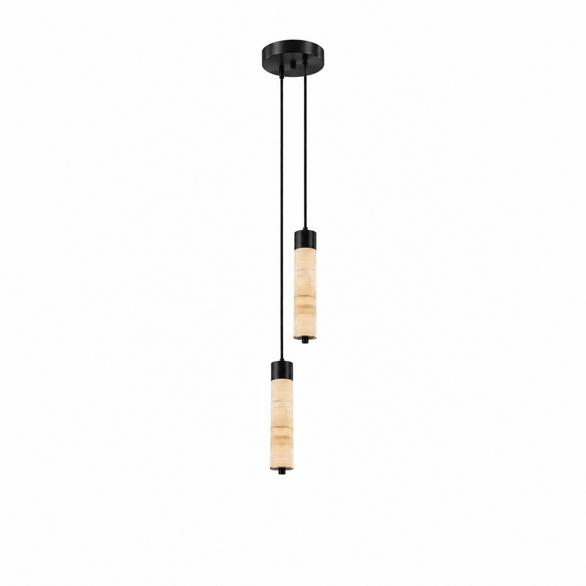 Helix Alabaster Column Chandelier