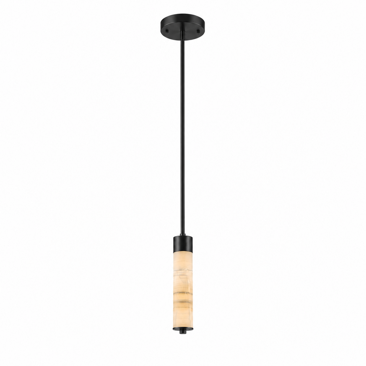 Helix Alabaster Column Chandelier