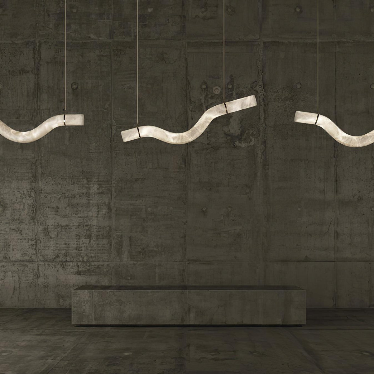 Streamlined Alabaster Pendant Lamp