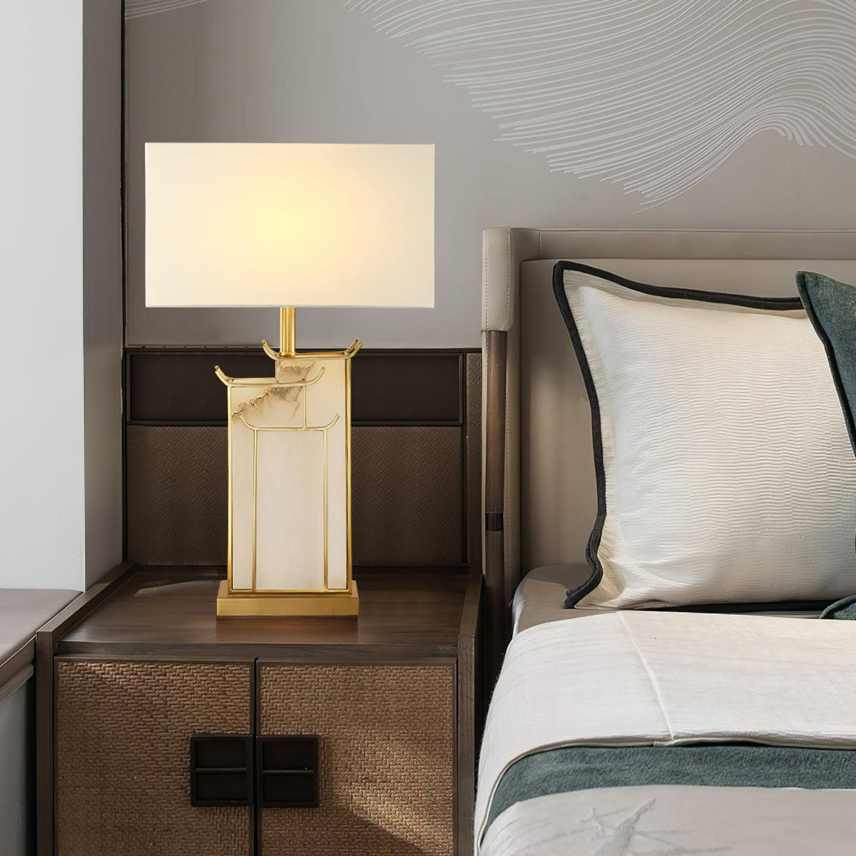 July Alabaster Table Lamp