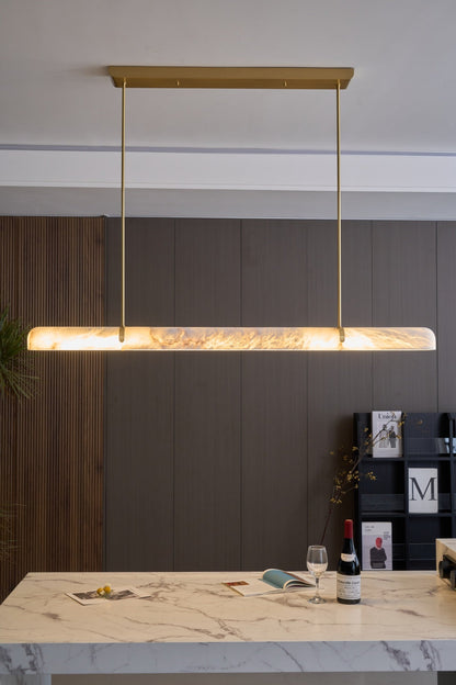 Linear Alabaster Chandelier