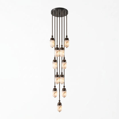 Lozenge Alabaster Rod Pendant Lamp