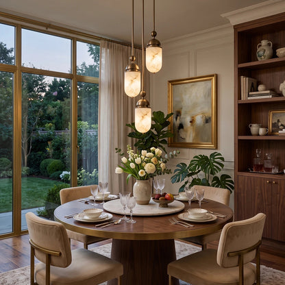 Lozenge Alabaster Rod Pendant Lamp