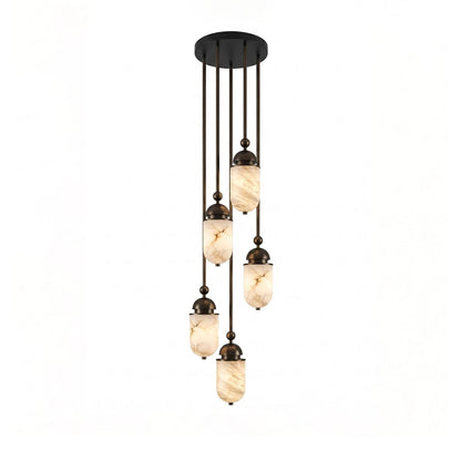 Lozenge Alabaster Rod Pendant Lamp