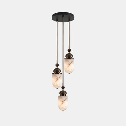 Lozenge Alabaster Rod Pendant Lamp