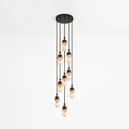 Lozenge Alabaster Rod Pendant Lamp