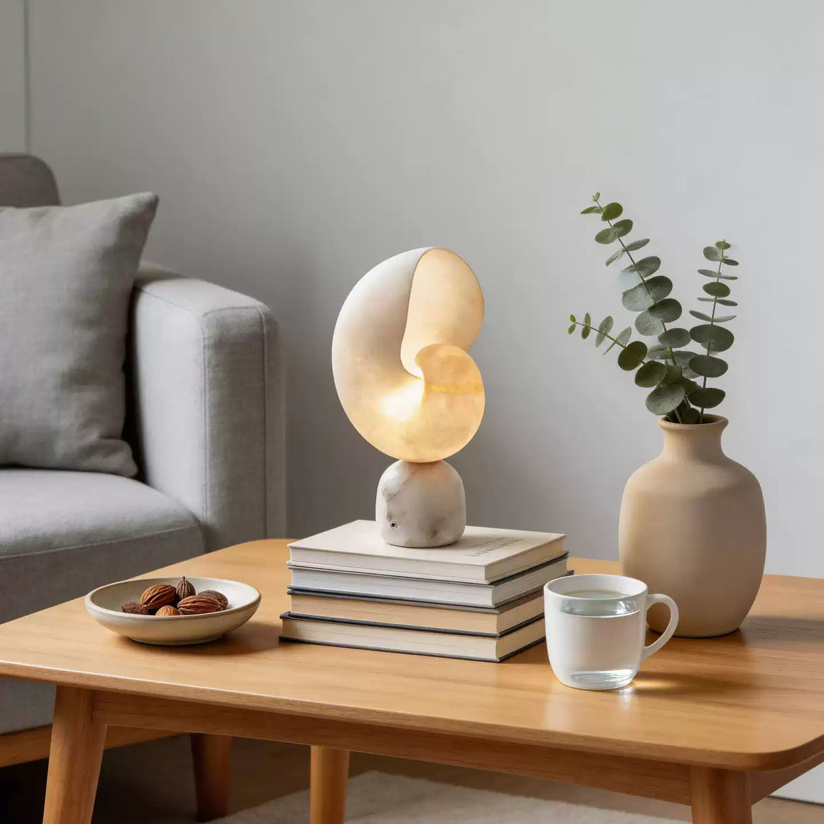 Lumora Shell Alabaster Table Lamp