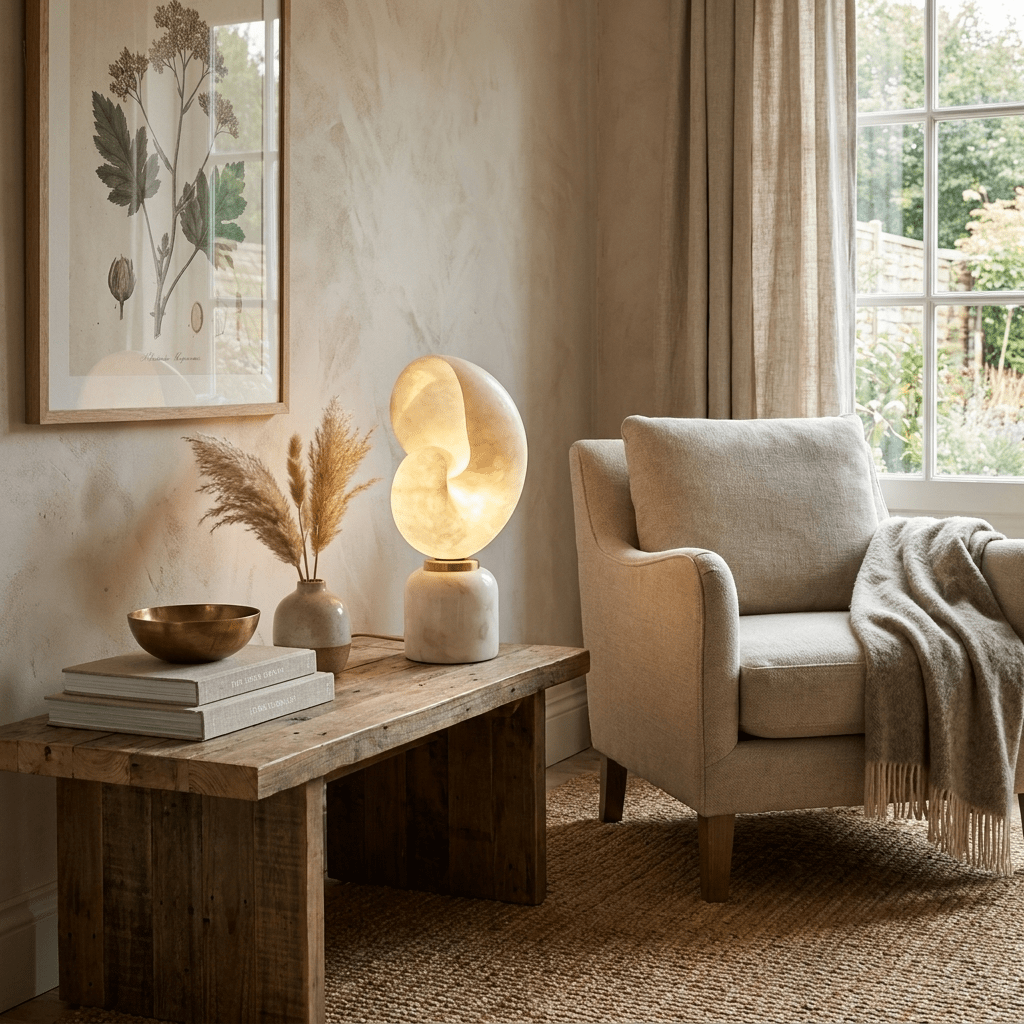 Lumora Shell Alabaster Table Lamp