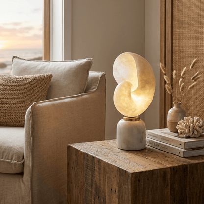 Lumora Shell Alabaster Table Lamp