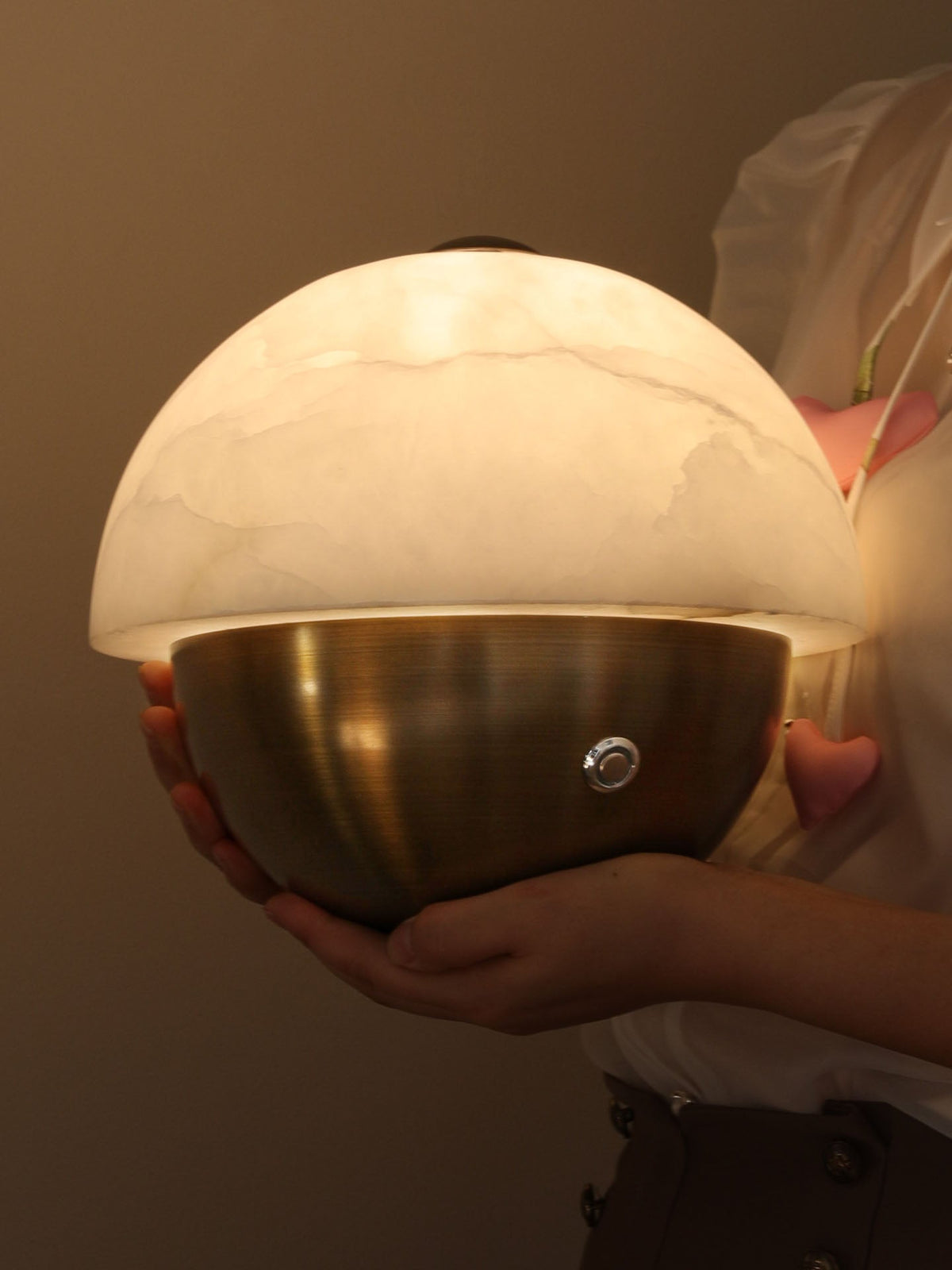 Luna Stone Mini Alabaster Table Lamp