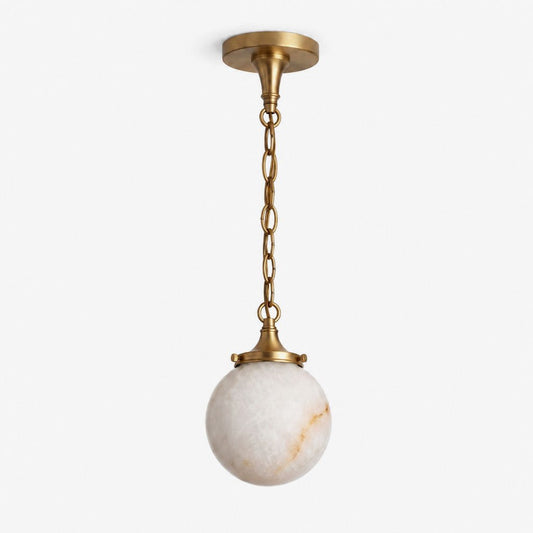 Luna Alabaster Globe Pendant Light