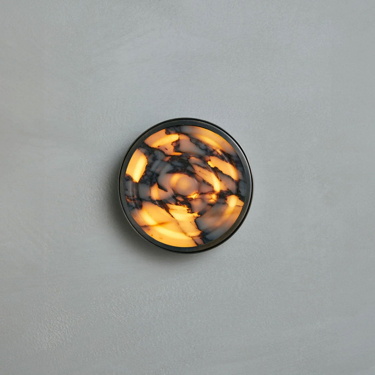 Orlina Stone Disc Alabaster Wall Sconce