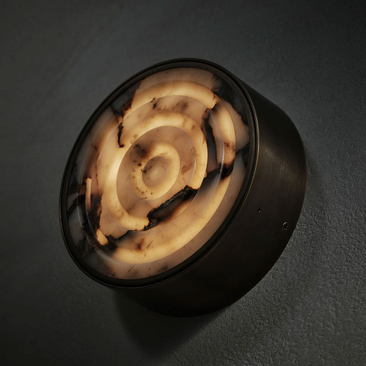 Orlina Stone Disc Alabaster Wall Sconce