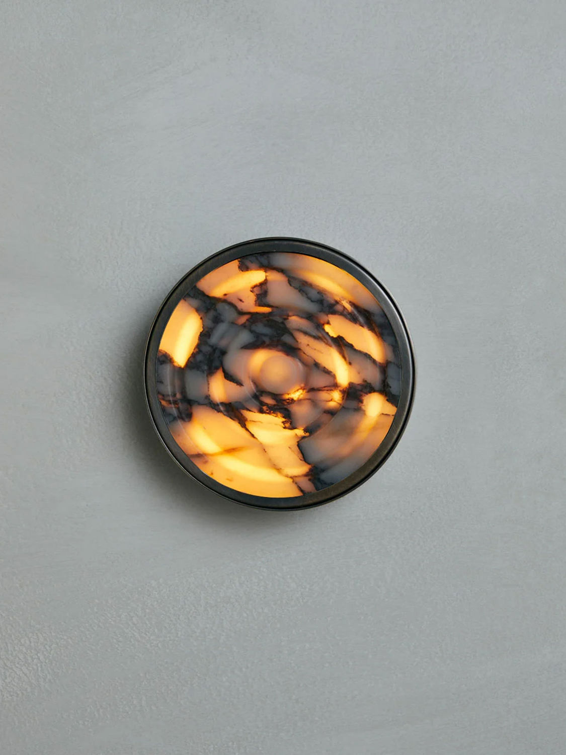 Orlina Stone Disc Alabaster Wall Sconce