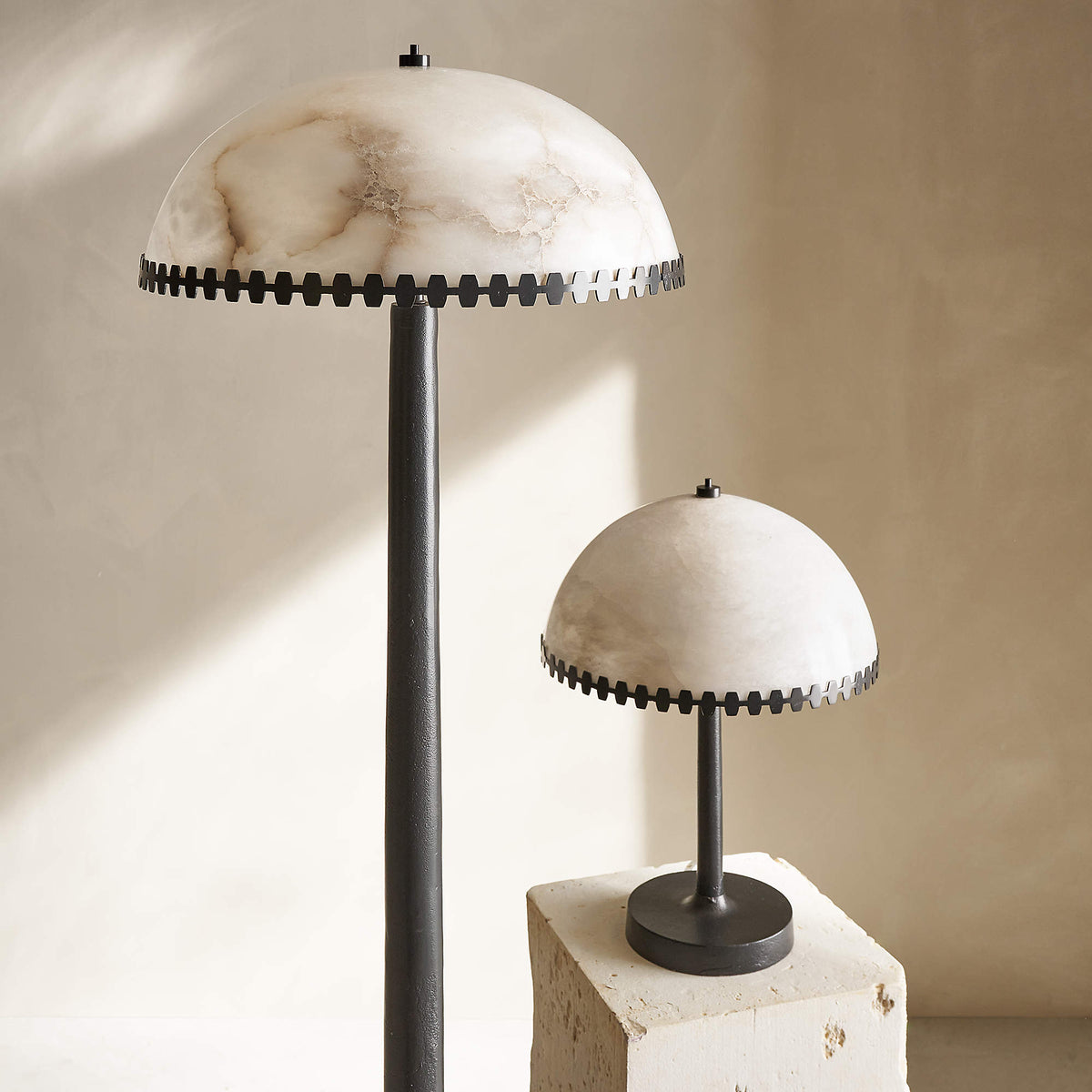 Lunarra Dome Alabaster Table Lamp