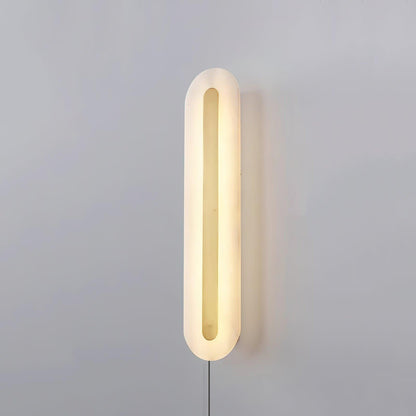 Alabaster Rounded Plug-in Wall Light