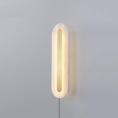 Alabaster Rounded Plug-in Wall Light