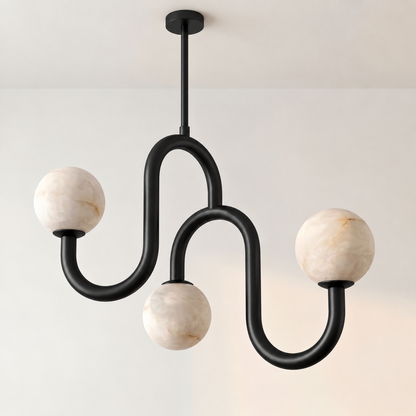 Meander Alabaster Chandelier