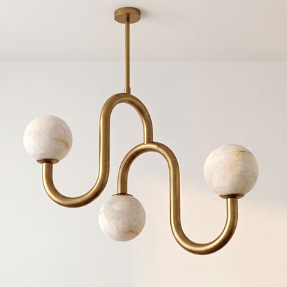 Meander Alabaster Chandelier