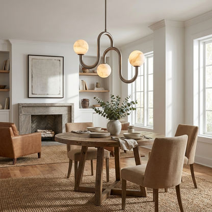 Meander Alabaster Chandelier