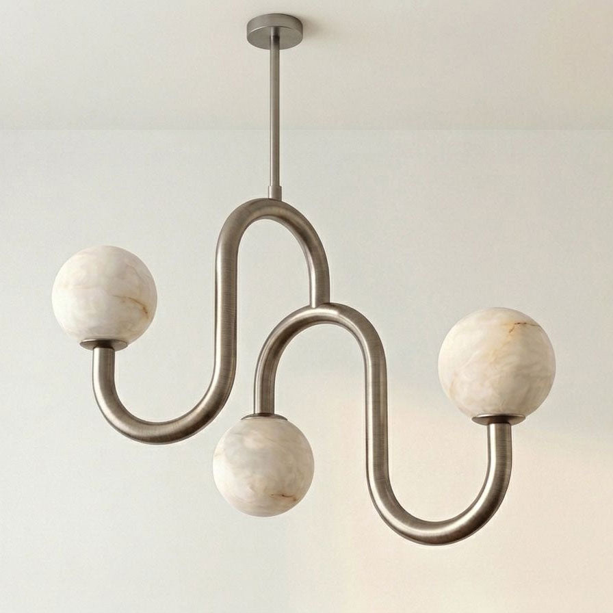 Meander Alabaster Chandelier