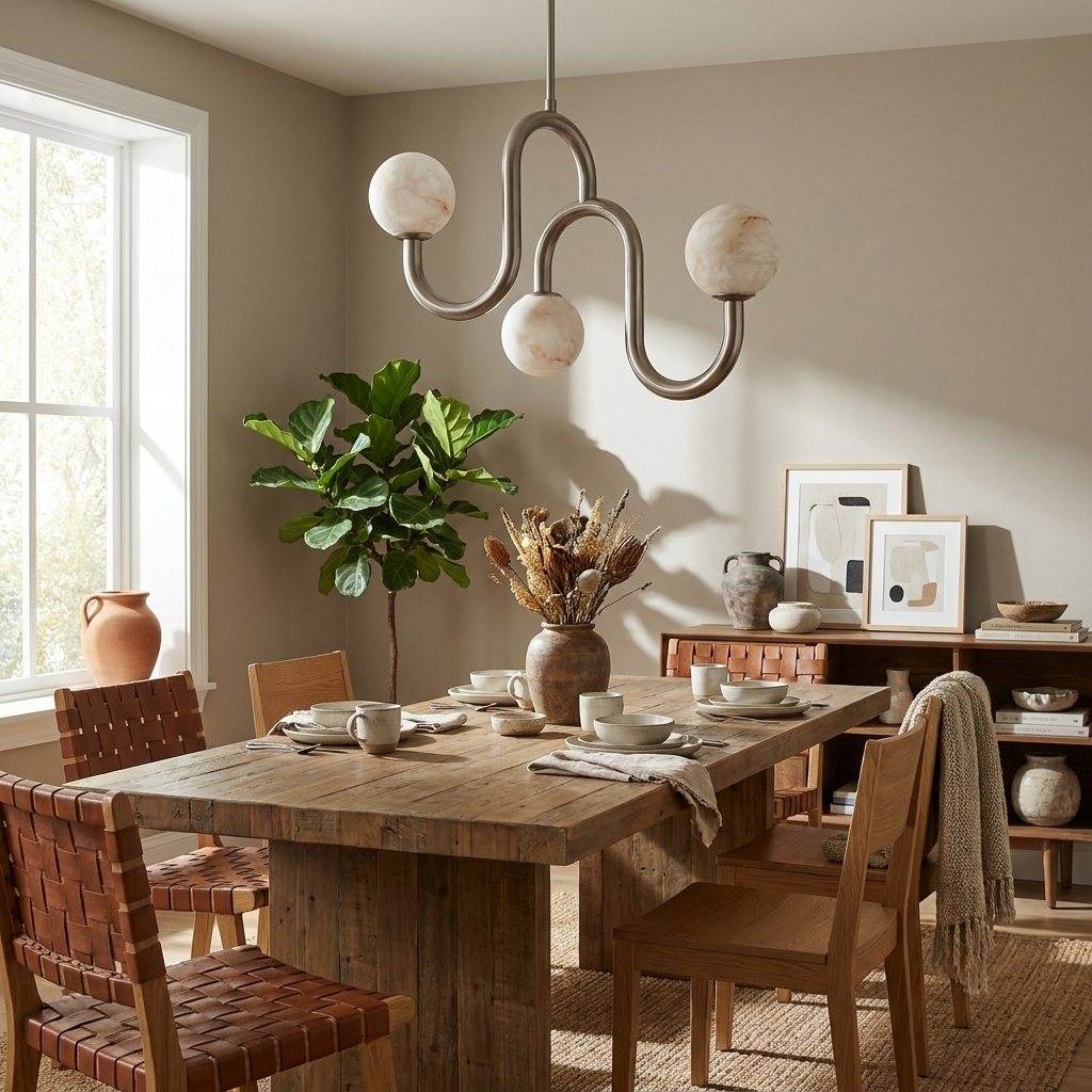 Meander Alabaster Chandelier