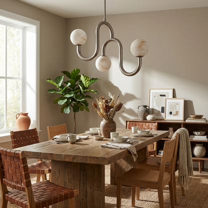 Meander Alabaster Chandelier