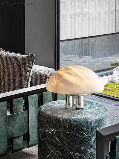 Mira Alabaster Mushroom Table Lamp