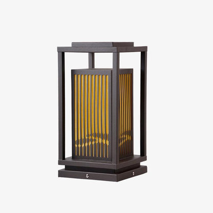Square Cage Outdoor Light Alabaster Lighting Fixture