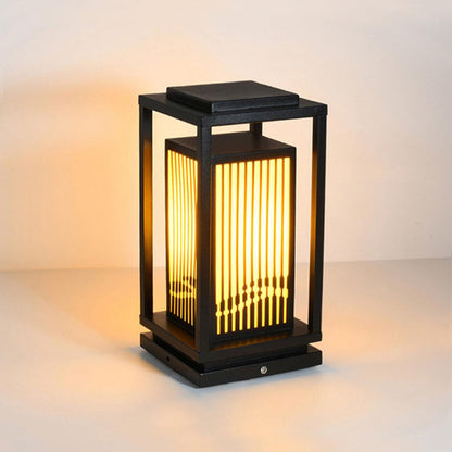Square Cage Outdoor Light Alabaster Lighting Fixture