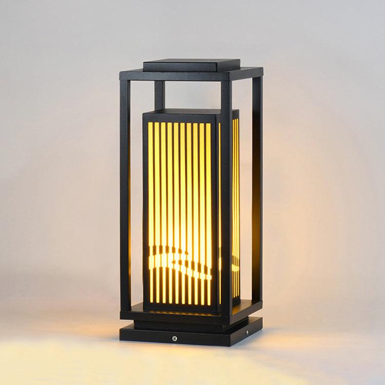 Square Cage Outdoor Light Alabaster Lighting Fixture