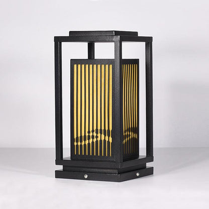 Square Cage Outdoor Light Alabaster Lighting Fixture