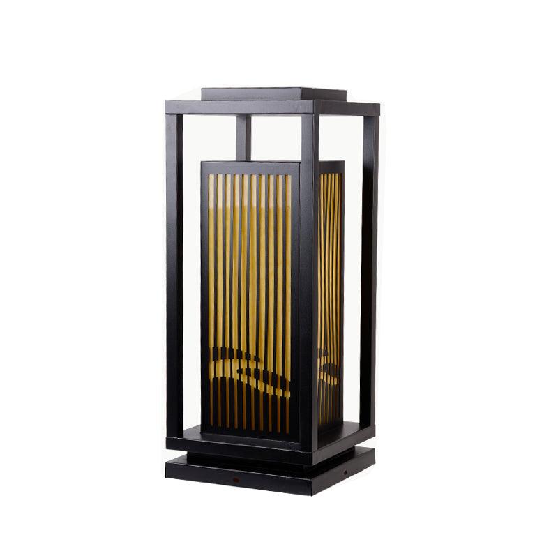 Square Cage Outdoor Light Alabaster Lighting Fixture