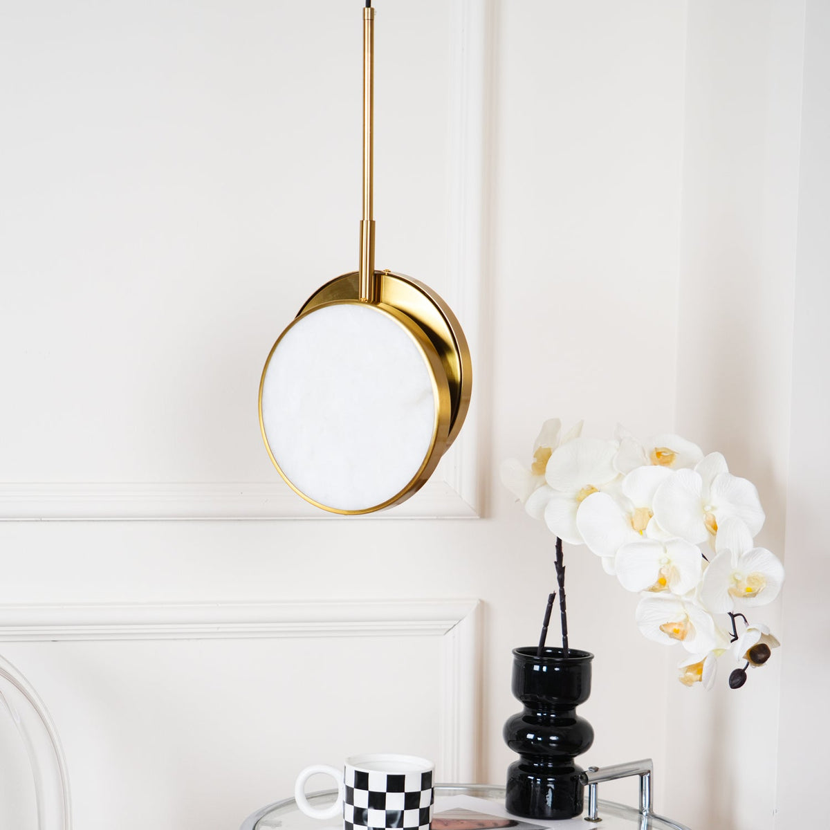 Moonshade Alabaster Pendant Light