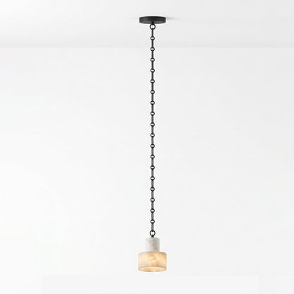 Multi-Tier Chain Drum Alabaster Pendant Lamp