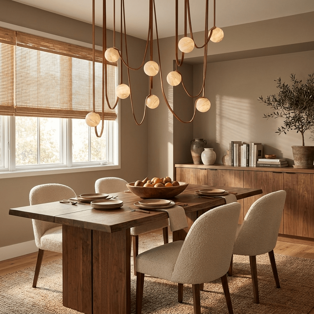 Multiple Belt Alabaster Pendant Light