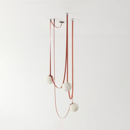 Multiple Belt Alabaster Pendant Light