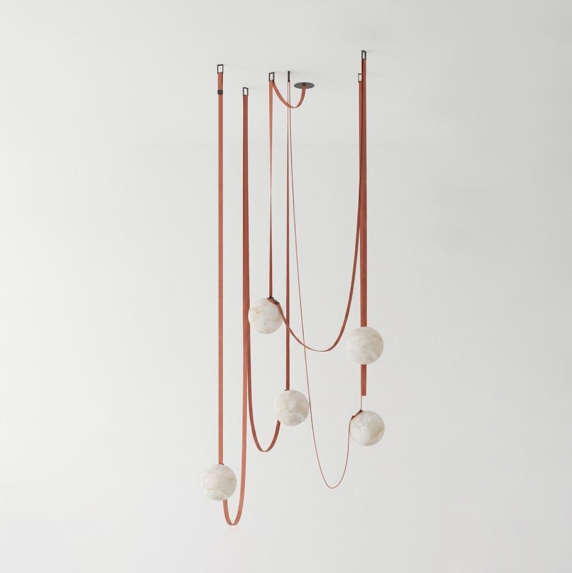 Multiple Belt Alabaster Pendant Light