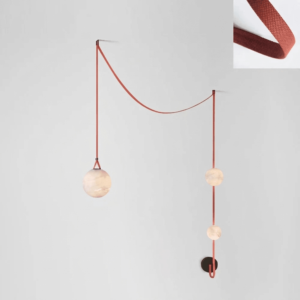 Multiple Belt Alabaster Pendant Light