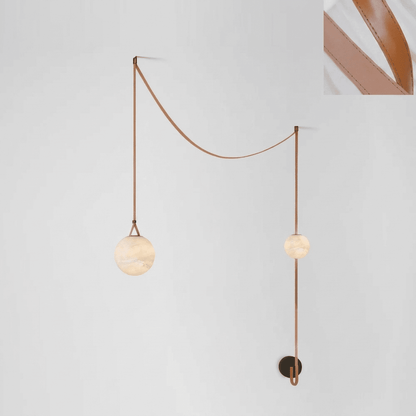 Multiple Belt Alabaster Pendant Light
