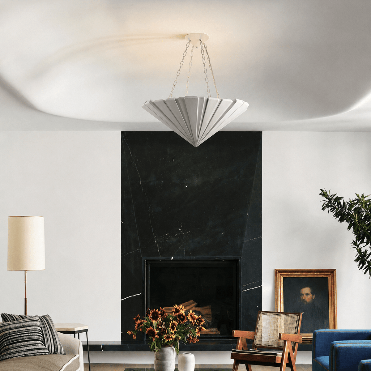 Numbo Plaster Series Alabaster Chandelier